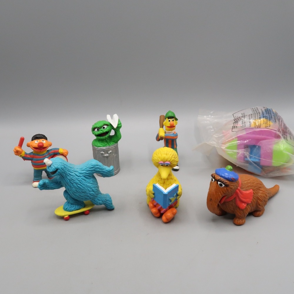 Vintage Applause Sesame Street Muppet's PVC Figure Oscar Snuffleupagus Ernie Lot